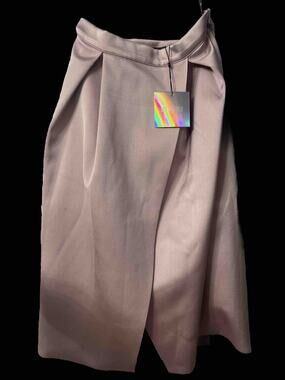 MISGUIDED SKIRT Pleated Wrap heavyweight Mid Skirt! Color Mauve- size 6 U.S.